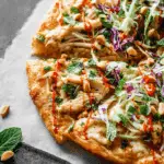 Thai Chicken Pizza with Peanut Sauce