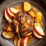 Curry Spiced Roasted Chicken with Apple Miso Sauce