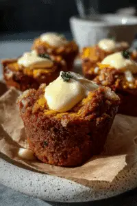 Brown Butter Sweet Potato Cream Cheese Muffins
