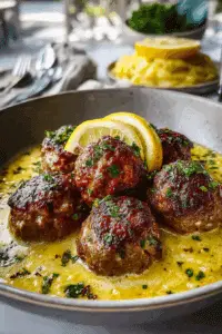 Greek Meatballs in Lemon Sauce