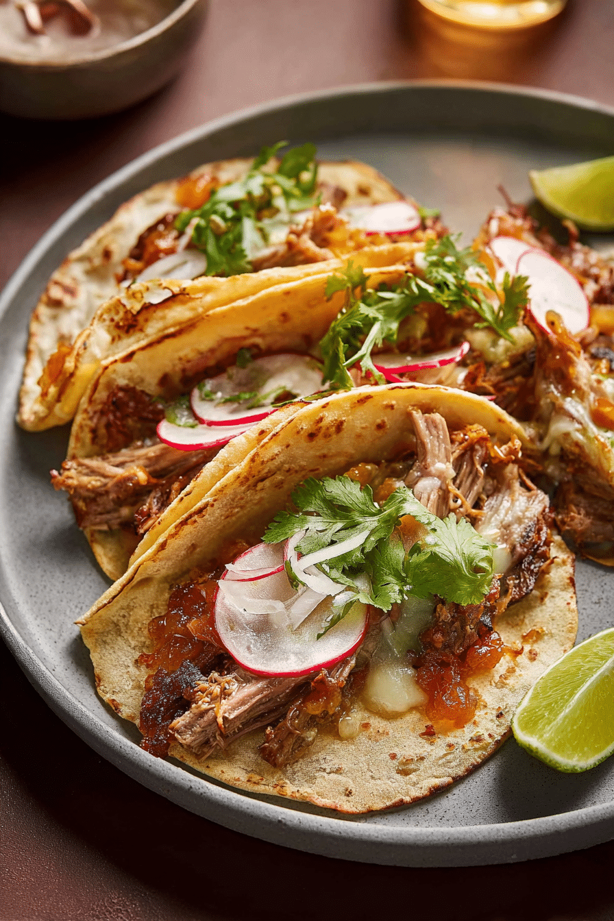 Crispy Baked Carnitas Tacos