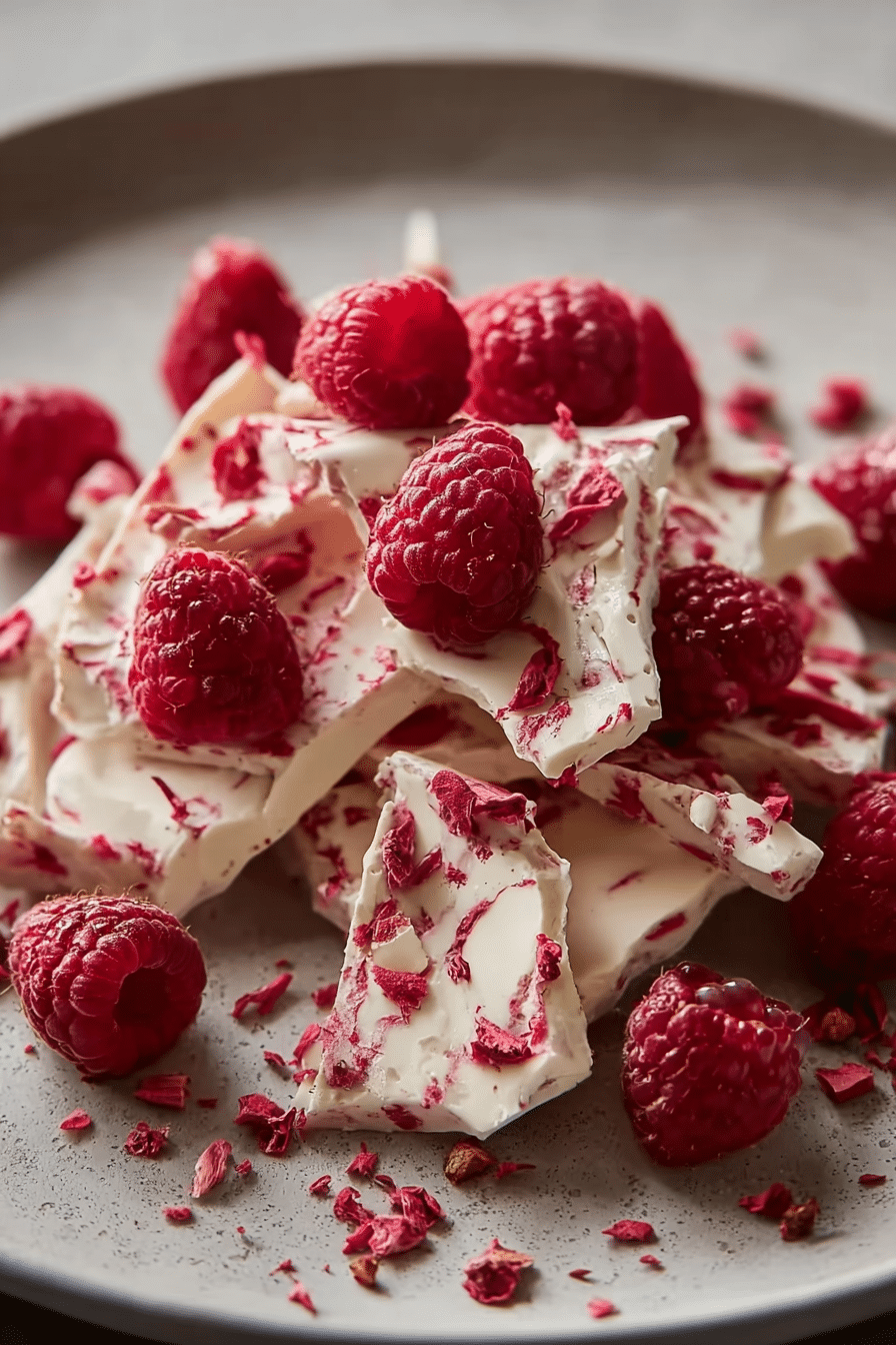 Raspberry Meringue Bark