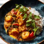 Thai Shrimp Curry with Yummy Shallot Crispies