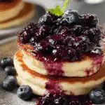 Fluffy American Blueberry Cheesecake Pancakes