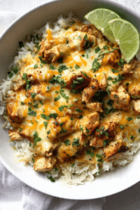 Cheesy Chicken Over Rice