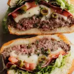 Muffuletta Stuffed Burger