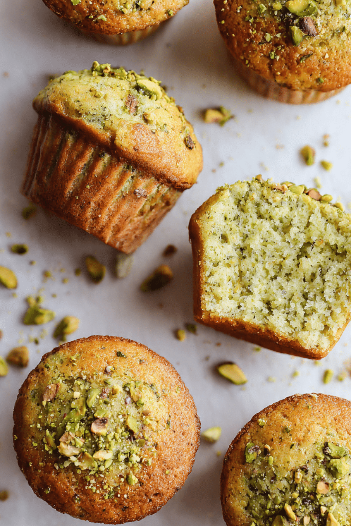 Easy Bakery Style Pistachio Muffins