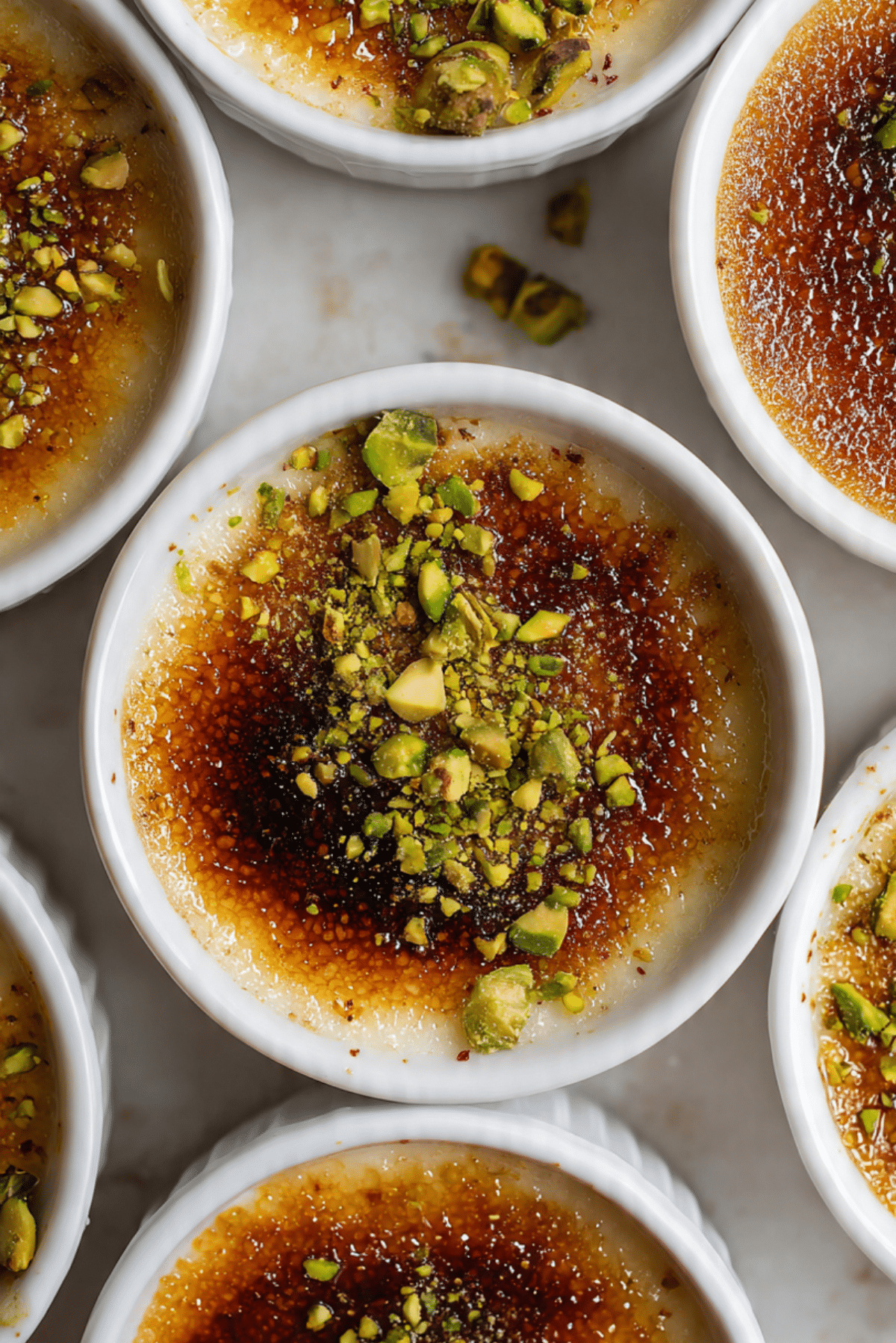 Pistachio Rum Crème Brûlée