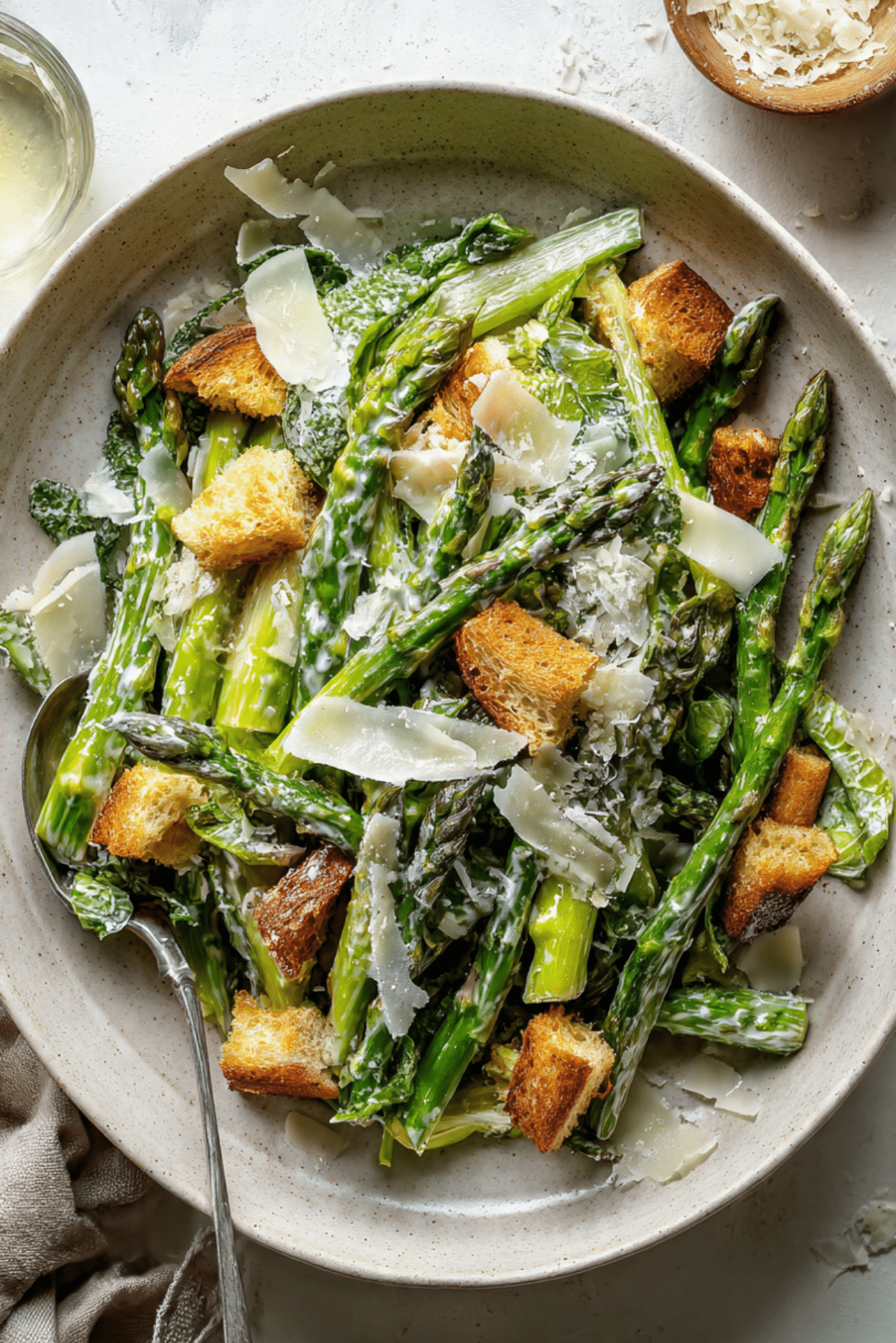 Roasted Asparagus Caesar Salad