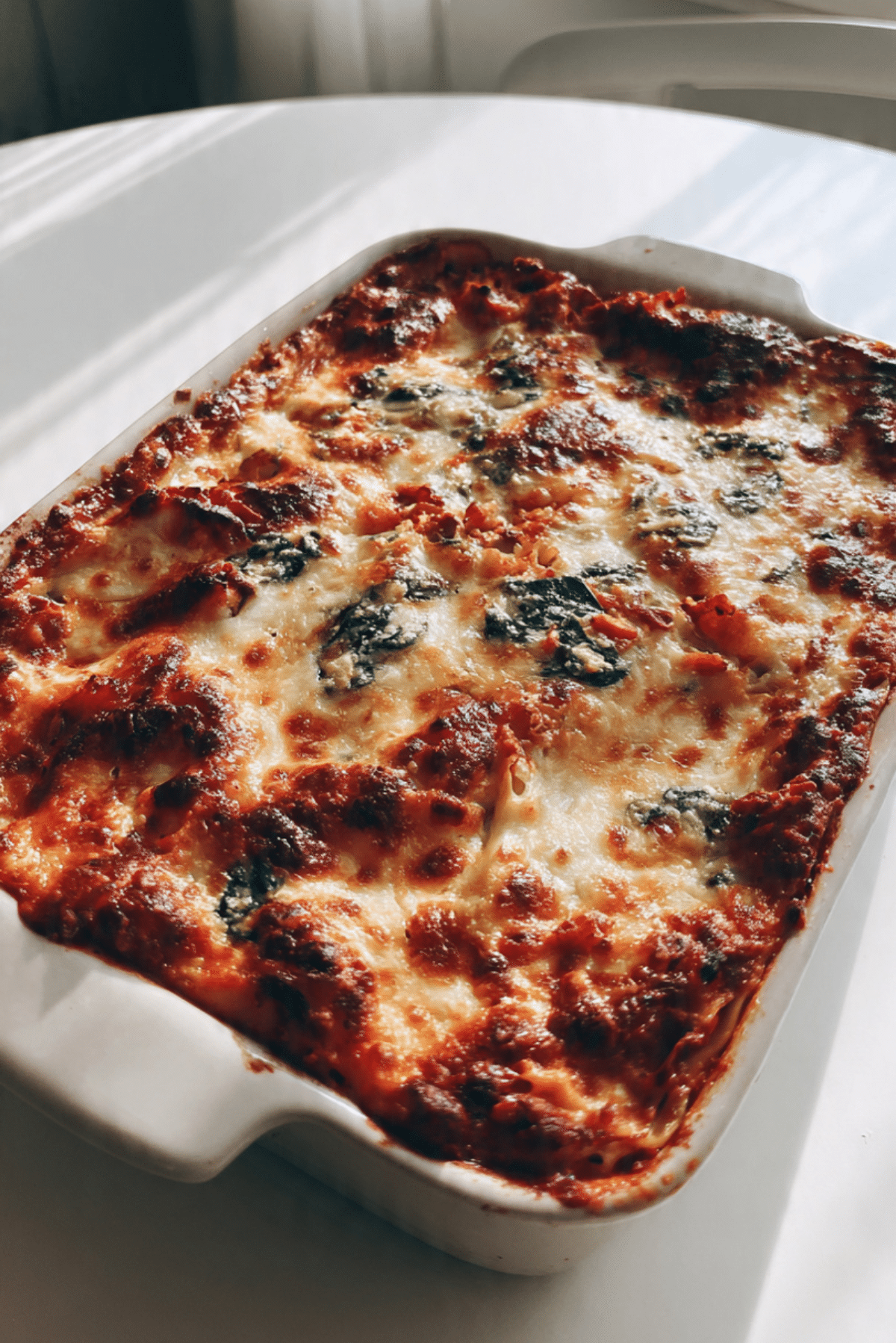 Roasted Red Pepper and Spinach Lasagna