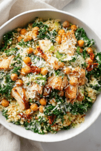 Chicken Caesar Crispy Rice Salad