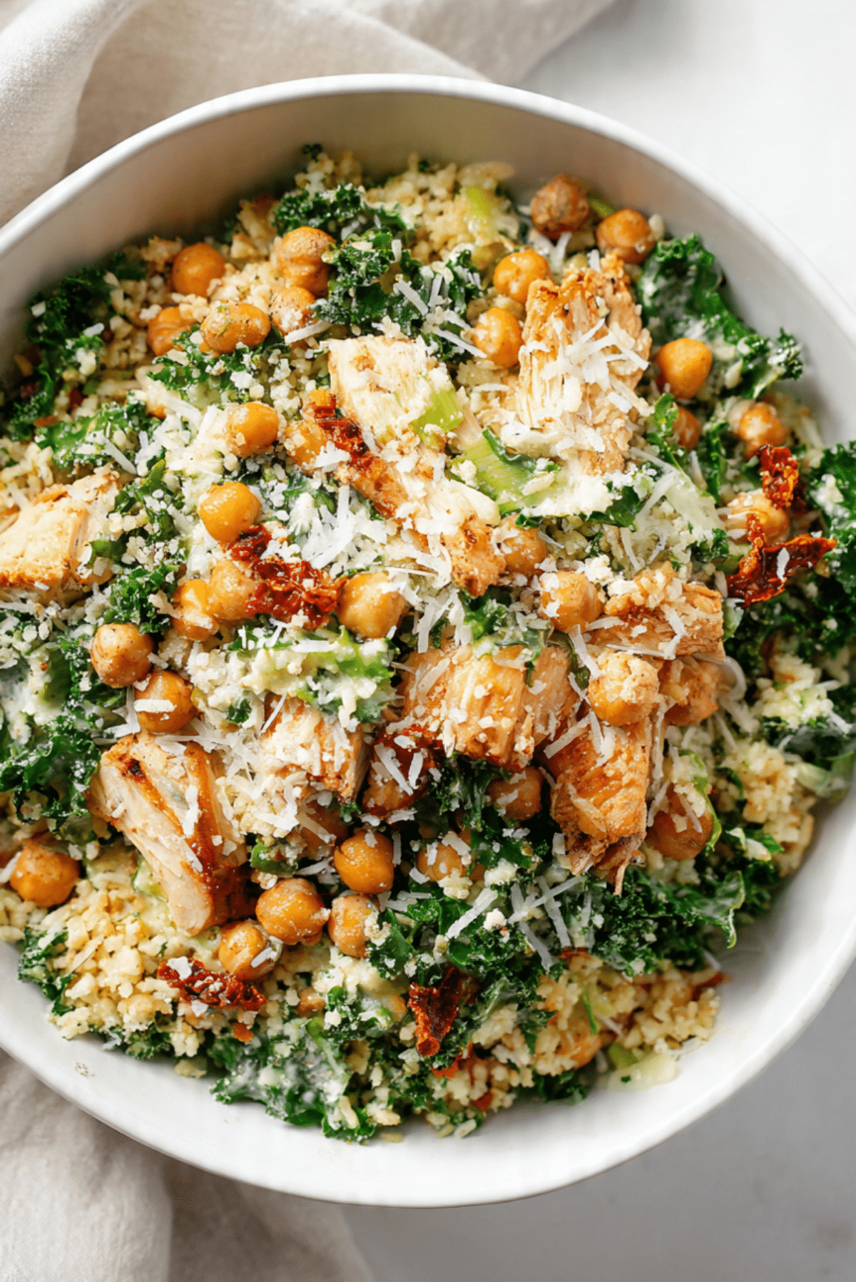 Chicken Caesar Crispy Rice Salad