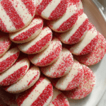 Striped Peppermint Shortbread Cookies
