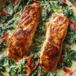 Creamy Spinach and Salmon Skillet
