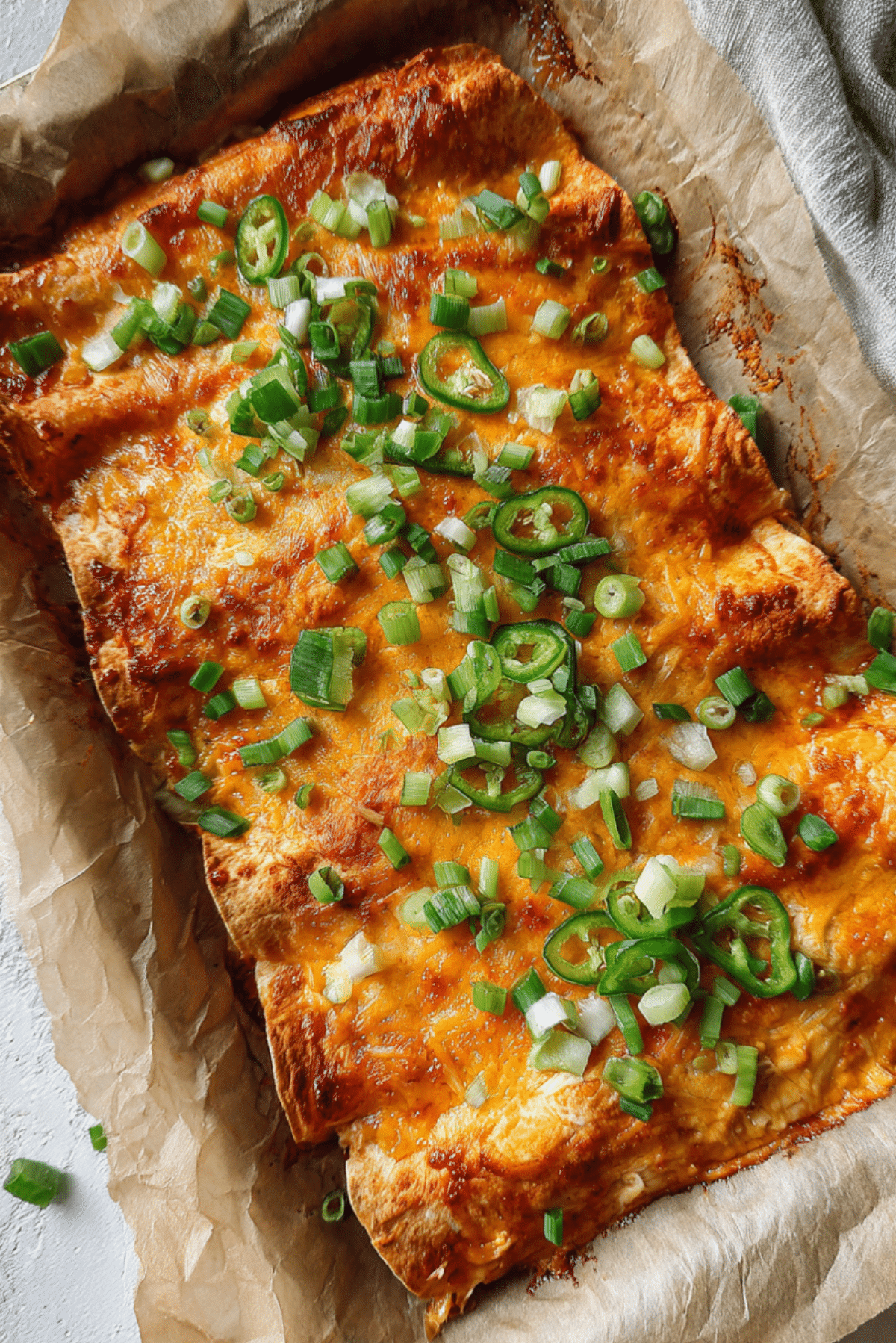 No-Roll Sheet Pan Chicken Enchiladas