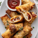 Garlic Butter Pizza Egg Rolls