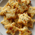 Chili Cheese Shortbread Star Cookies