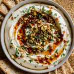 Garlic Herb Cheese Dip with Honey and Chili Crisp