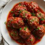 Low-Carb All-Beef Meatballs in Tomato Sauce