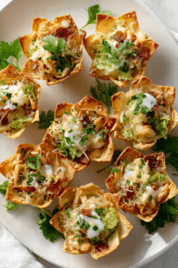 Caesar Salad Wonton Cups