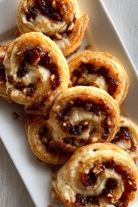 Savory Palmiers with Brie and Cranberry