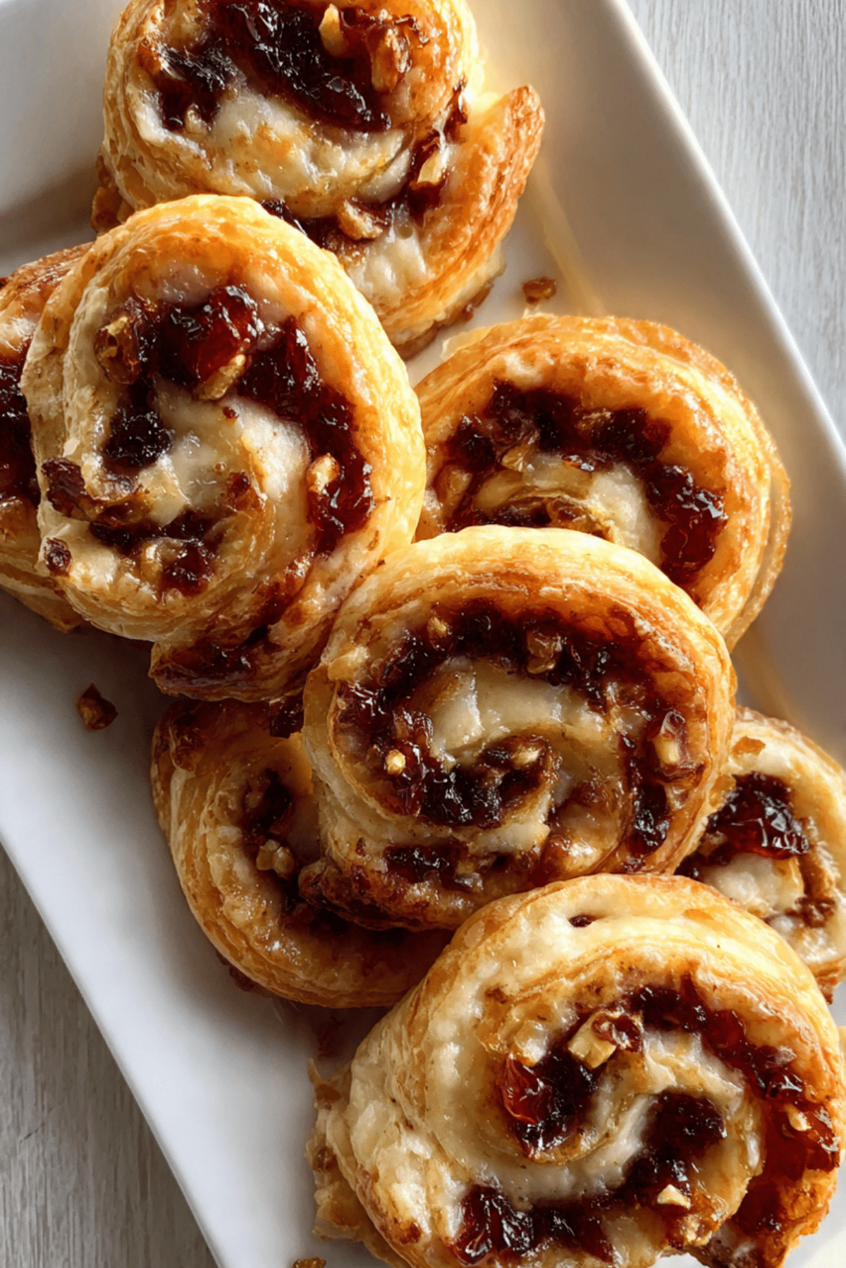 Savory Palmiers with Brie and Cranberry