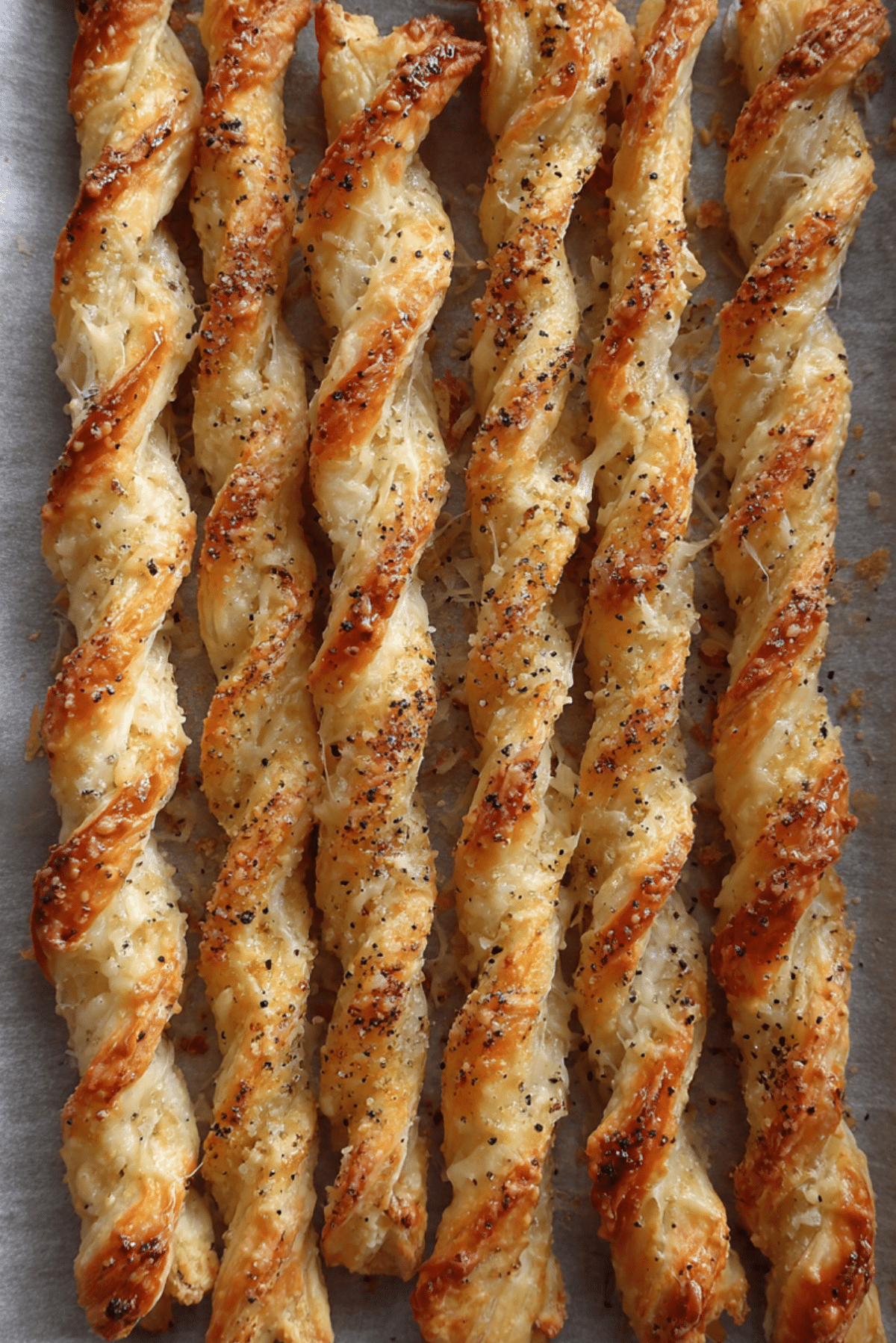 Puff Pastry Cheese Straws with White Cheddar & Black Pepper