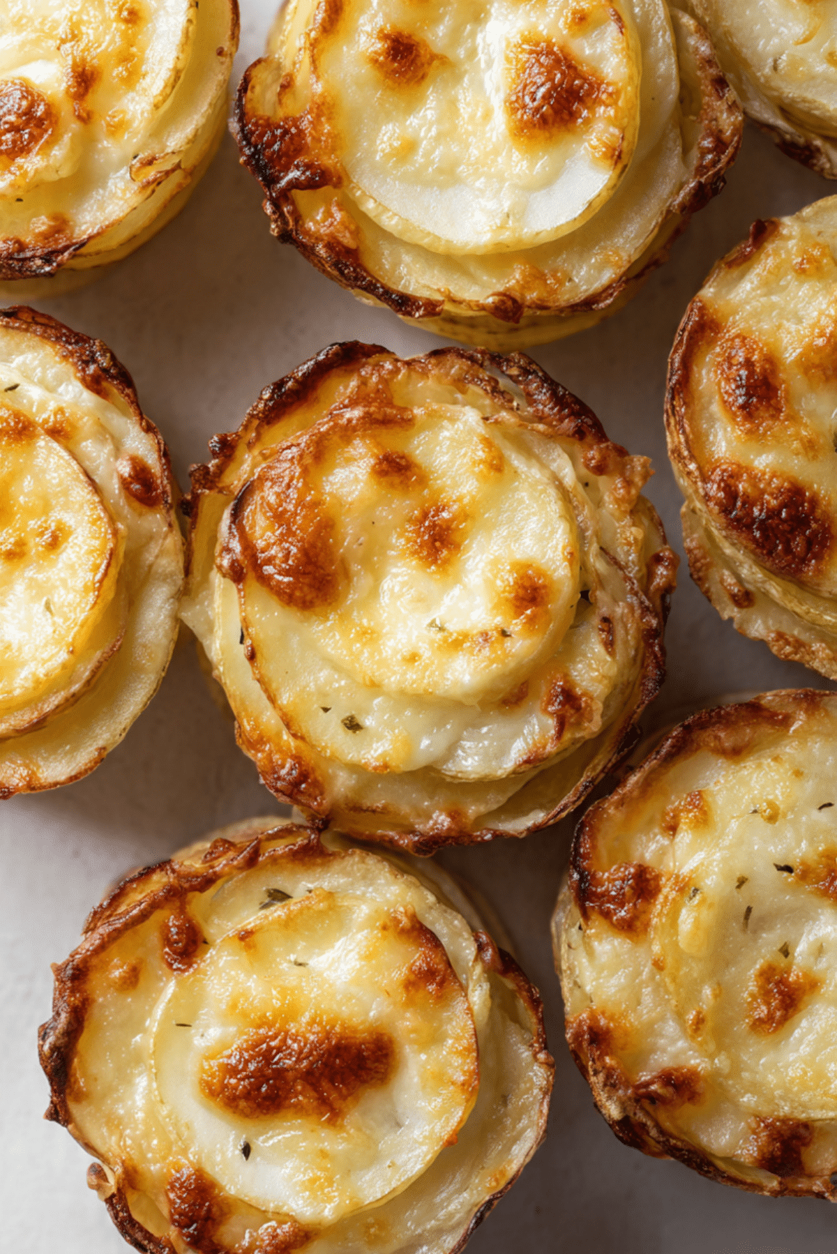 Cheesy Mini Potato Gratin Stacks (Muffin Tin)