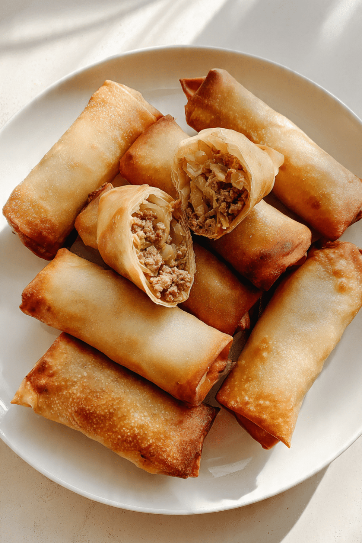 Baked Egg Rolls with Ground Turkey