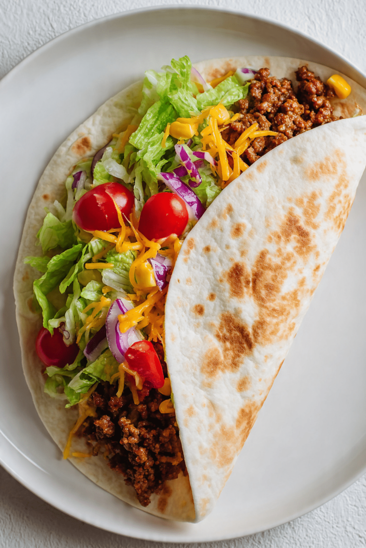 Crunchy Beef Tortilla Folded Wrap