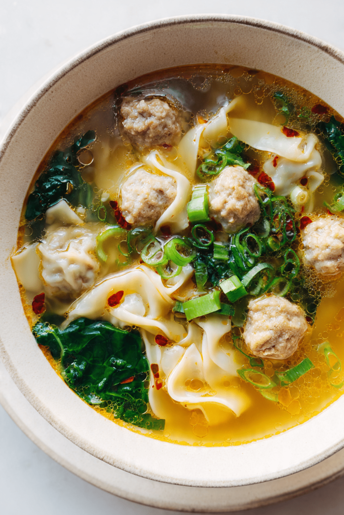 Deconstructed Wonton Soup