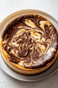 Chocolate Peanut Butter Swirl Cheesecake