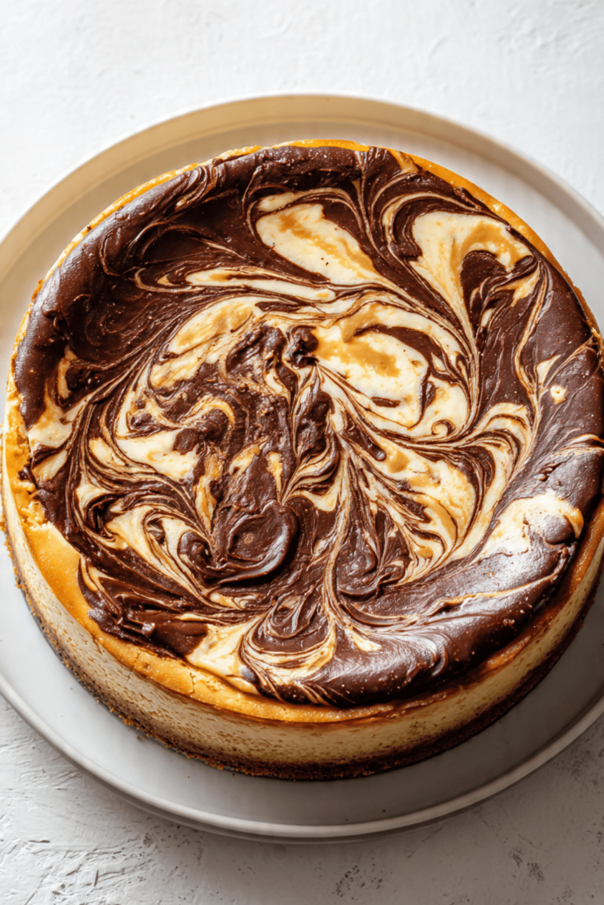 Chocolate Peanut Butter Swirl Cheesecake