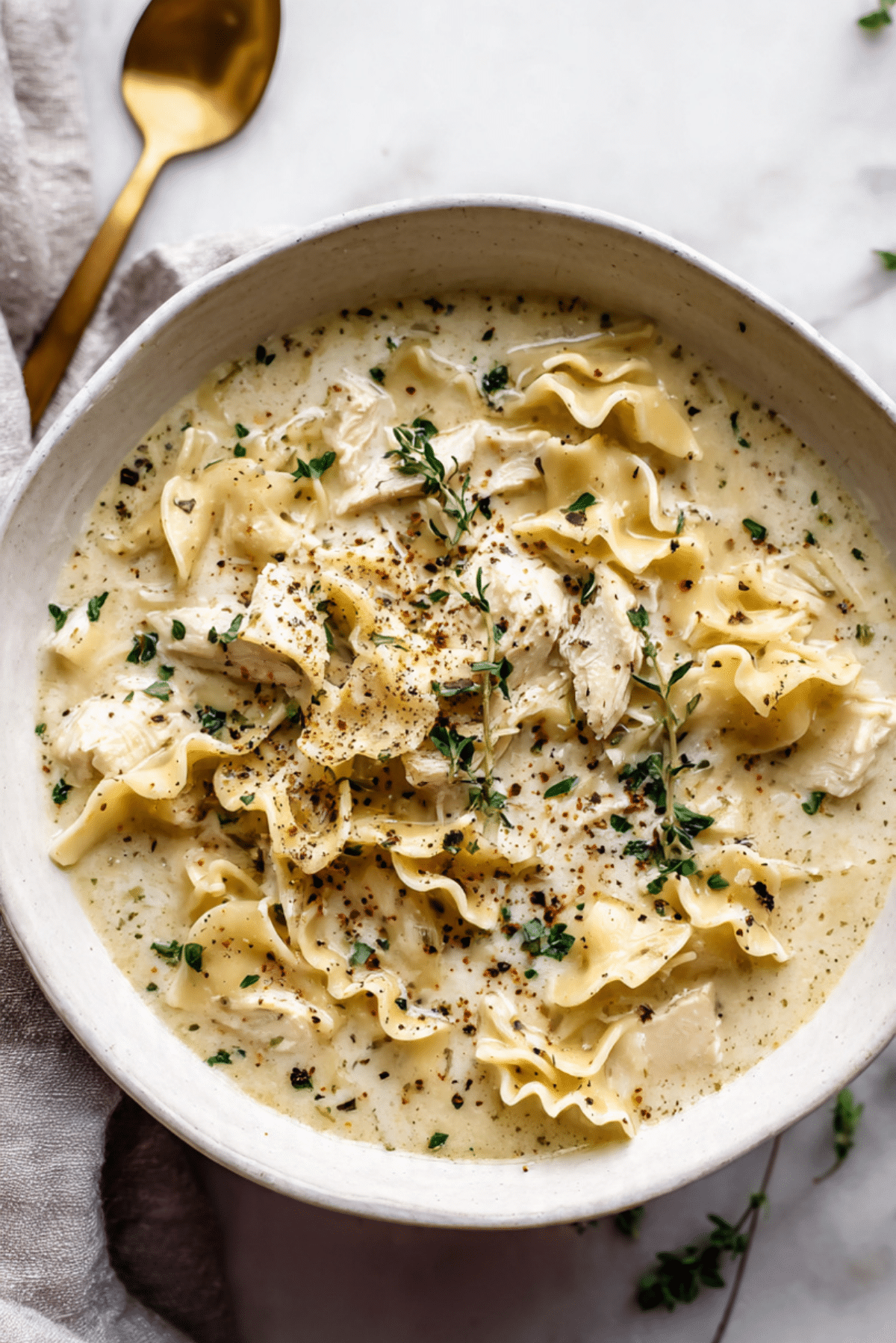 Creamy Alfredo Lasagna Soup