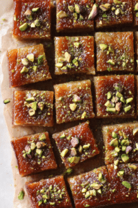 Date Bars with Cardamom, Mace and Orange Flower Water