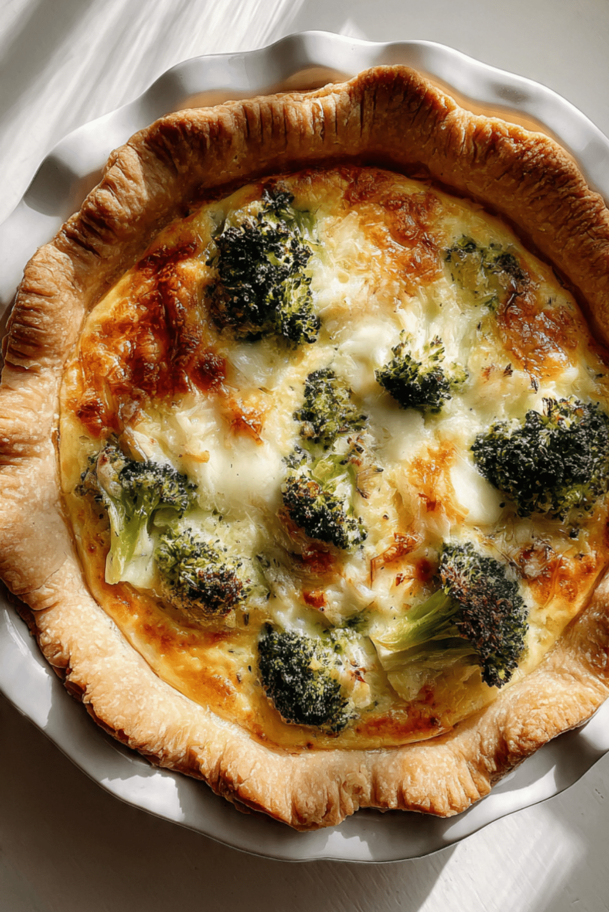 Broccoli and Caramelized Onion Quiche