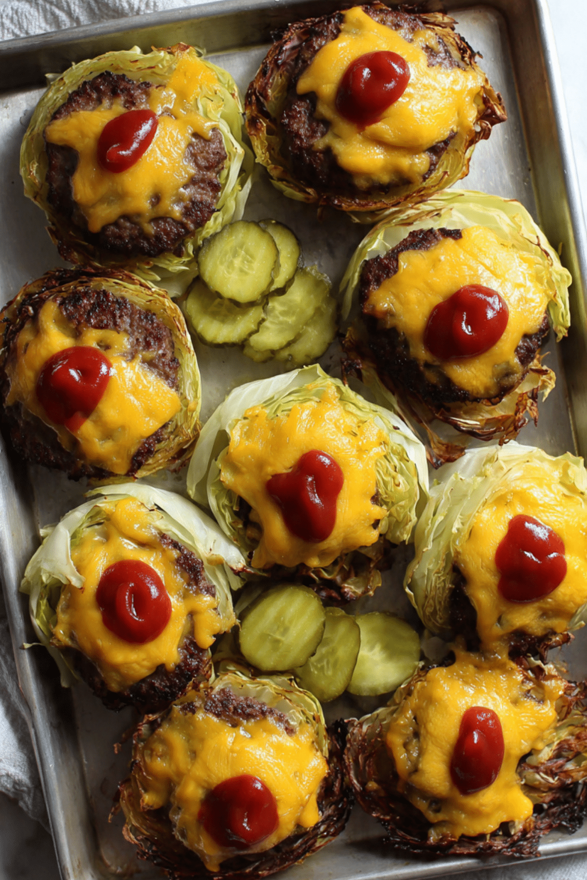 Sheet Pan Cabbage Burgers
