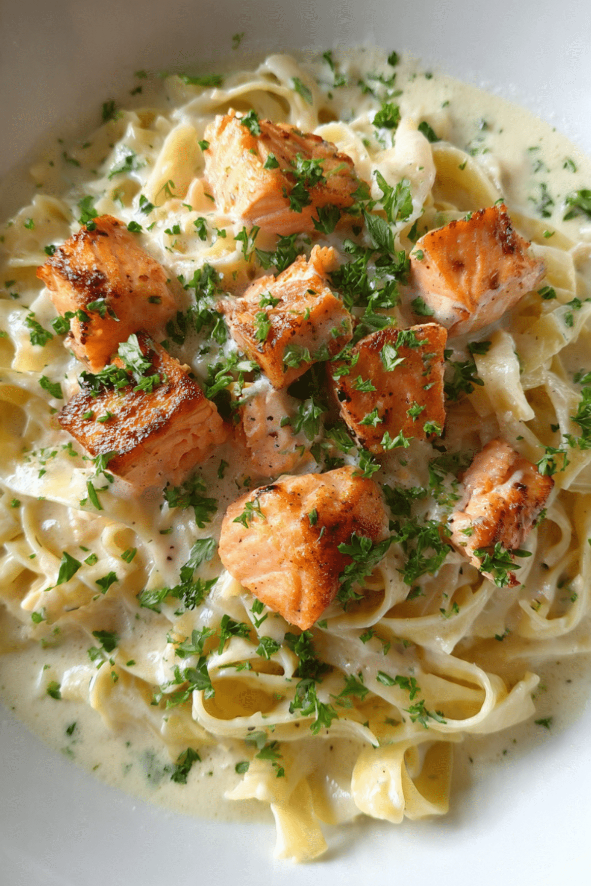 Salmon Alfredo (So Easy)