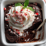 Peppermint Brownie Pudding