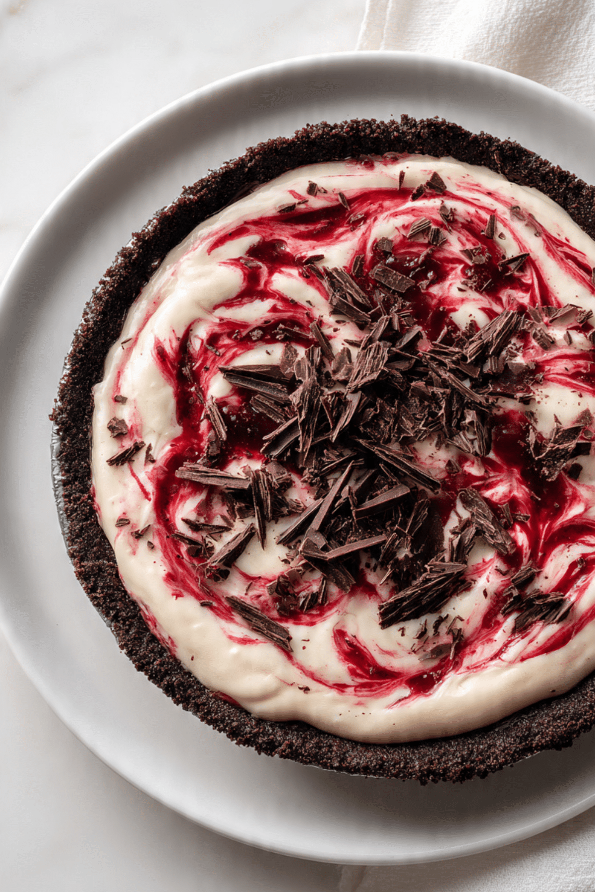Chocolate Cranberry Cream Pie