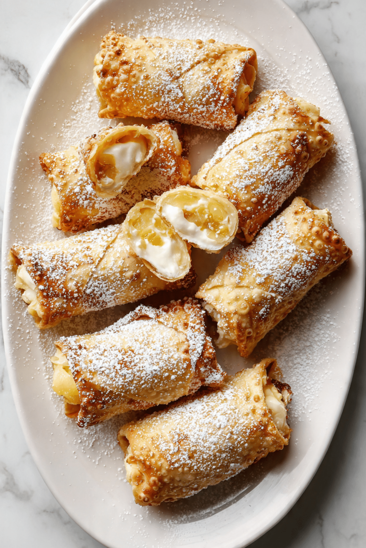 Pineapple Cheesecake Stuffed Eggrolls