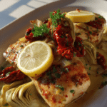 Skillet Swordfish with Sun-dried Tomatoes and Artichokes