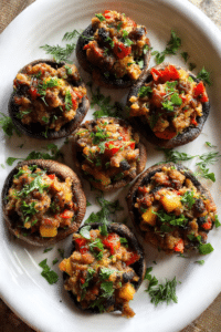 Sausage-Stuffed Portobello Mushrooms