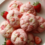 Soft Strawberry Cheesecake Cookies
