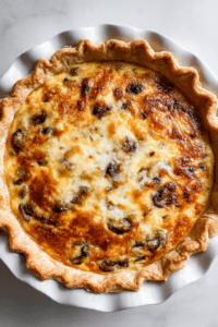 Sautéed Onion and Mushroom Quiche Pie