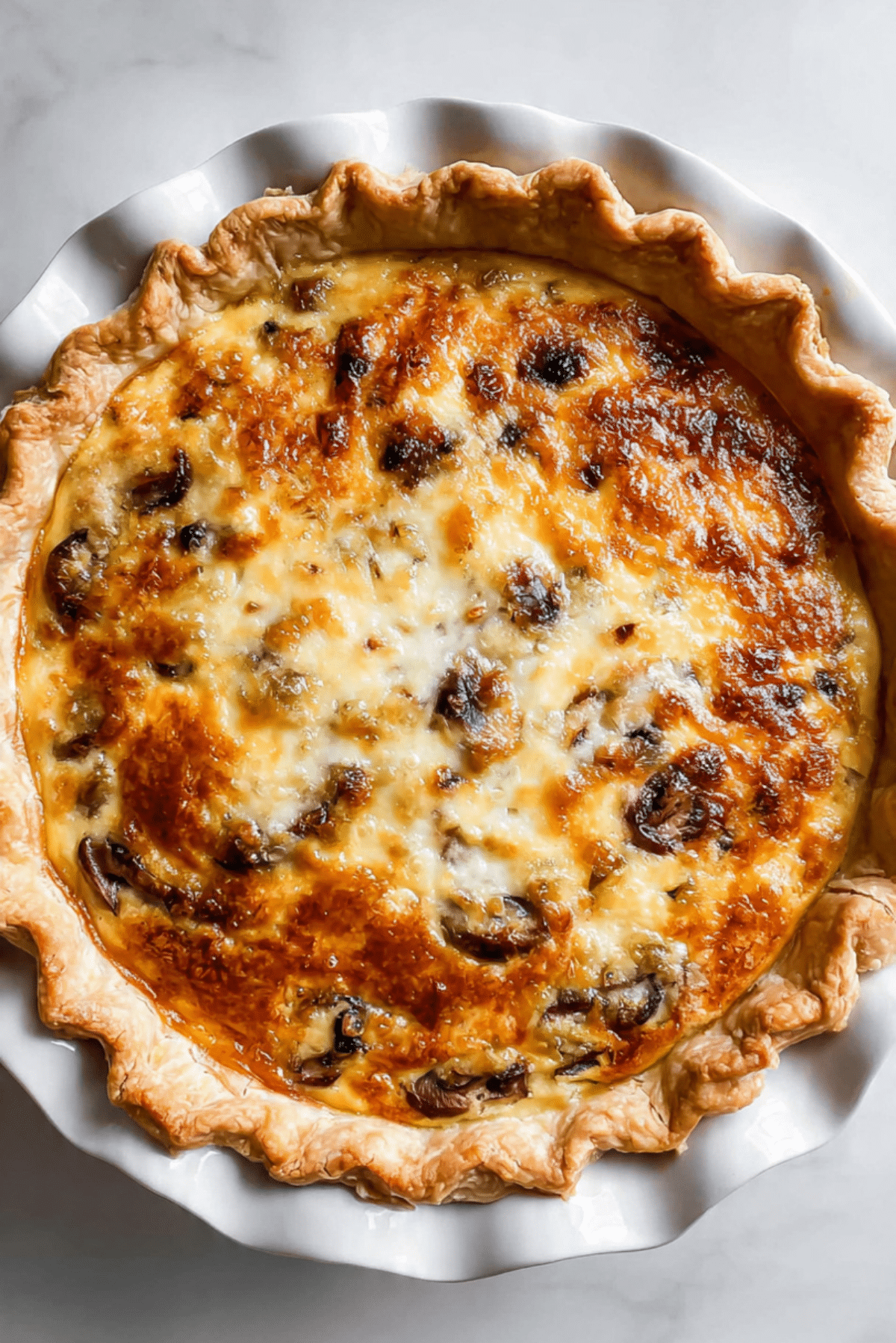 Sautéed Onion and Mushroom Quiche Pie