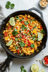 Creamy Thai Curry Ground Chicken and Rice