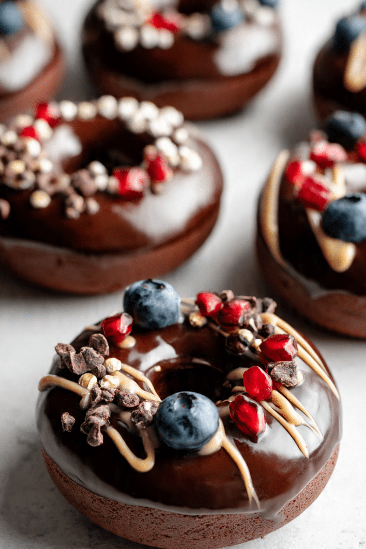 Healthy Chocolate Apple Donuts