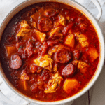 Slow Cooker Chicken Chorizo Sweet Potato Stew