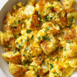 Cheesy Potato Egg Scramble